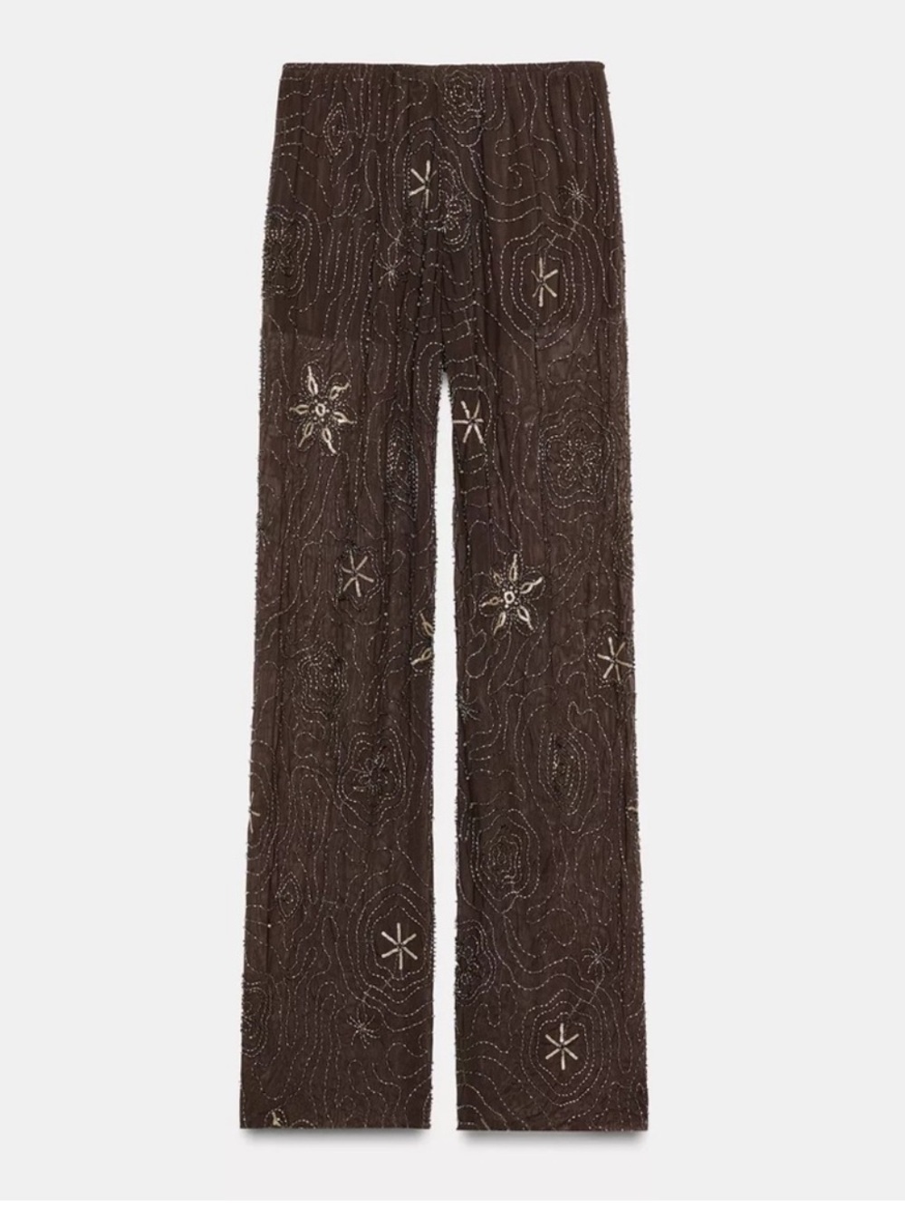 ZARA BEADED SEQUIN PANTS - Picture 14 of 15